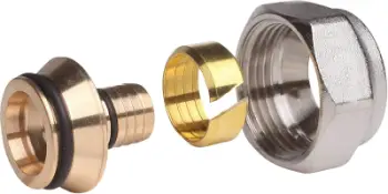 Valvul kthimi ngrohjeje DN15, lidhje e drejtë 3/4" M Eurokonus, 1/2" M, nikeli