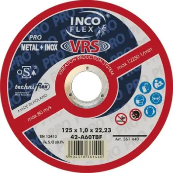 Disk prerës Techniflex Incoflex VRS, 125x1.6x22 mm, për inox dhe metal