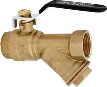 Valvul sferike me filtër i pjerrët Hydroland Titan ZKWF-PP-20, 3/4", 20 mm, metalike