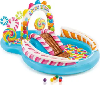 Set lojërash uji Intex Candy Playground 57149, i fryrë, 295x191cm, shumëngjyrësh