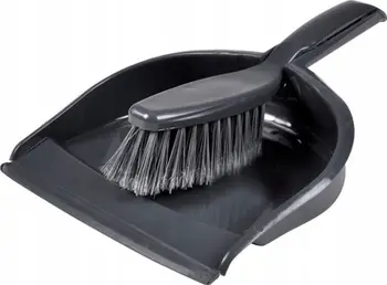 Set lopatë dhe furçë pastrimi Homea, fije të buta, gri