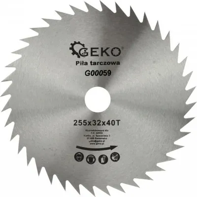 Disk sharrë rrethore GEKO 250x32mm 40T, për dru - 1