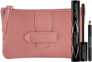 Set mascara dhe laps për sy Collistar Impeccabile 2025, volum dhe harkim qerpikësh, çantë rozë