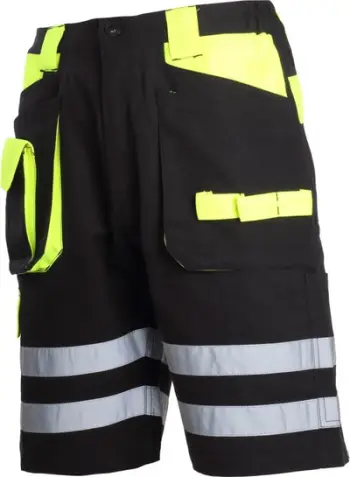 Pantallona të shkurtra pune Lahti Pro, me shirit vezullues, L, të verdhë