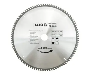 Disk sharrë rrethore Yato YT-6078, 300 x 30 mm, 96 dhëmbë, argjendtë