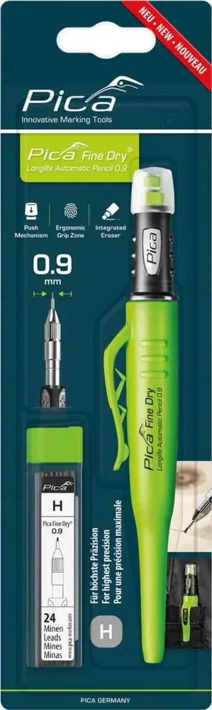 Set marker Pica Fine Dry 7070 7050, majë 0.9mm, jeshile dhe e zezë
