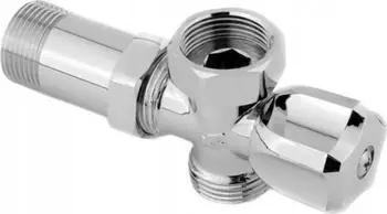 Valvul zgjeruese për rubinet muri, 3/4", bronz i kromuar, argjendtë