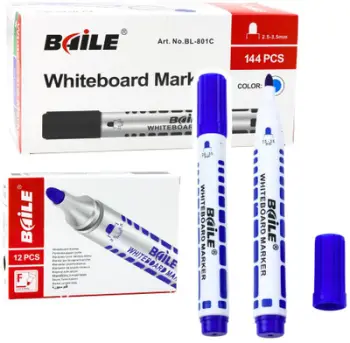 Set markerash për tabela dry erase, 12 copë, ngjyra blu