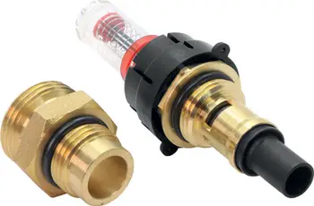 Set matës rrjedhje uji RKPP SET39, për kolektor ngrohjeje, trupi bronzi, transparent