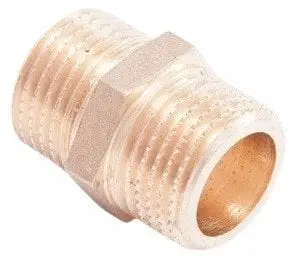 Gyp lidhës bronzi Ferro Long Brass Nipple 3/4, 40mm, fije të jashtme