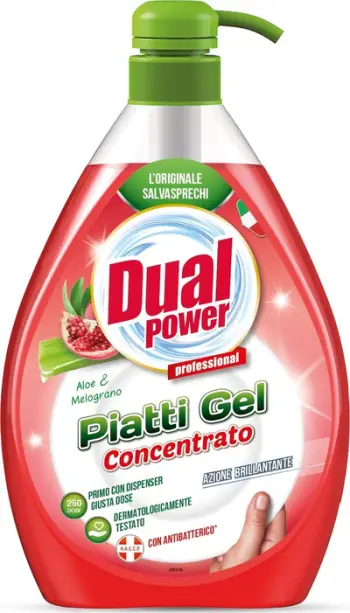 Larës enësh Dual Power Dishwashing Gel Aloe and Pomegranate, 1L, me pompë