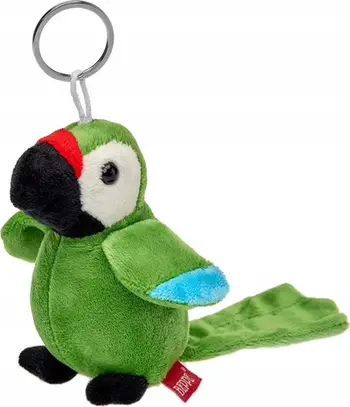 Varëse çelësash Beppe Mascot Parrot Ara, 11cm, jeshile