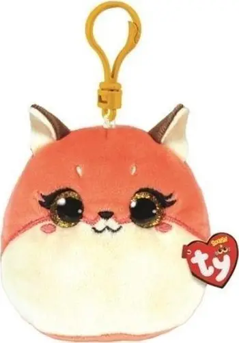 Varëse çelësash pelush TY Mini Beanie Squishies ROXIE, 3", dhelpër, shumëngjyrëshe