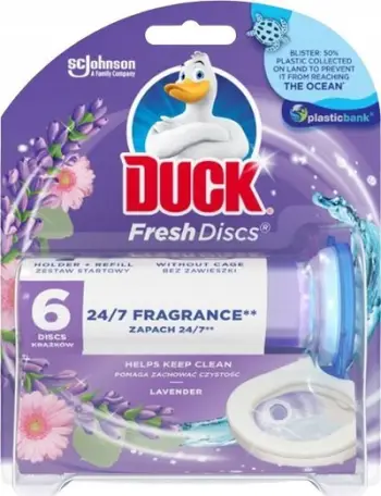 Disk xheli për WC Duck Fresh Discs Lavender, 36 ml