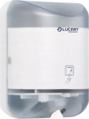 Dispenser per letra Lucart L-One Mini, nxjerrje nga qendra, plastikë, i bardhë gri