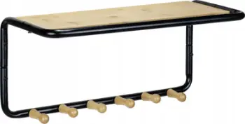 Varëse muri për pallto Wenko Loft, tub çeliku, bambu FSC, ngjyrë natyrale