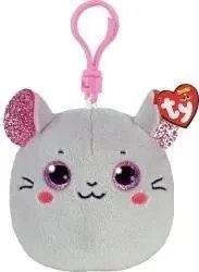 Varëse lodër TY Catnip Mouse Squishy Beanie Clip, 10 cm, e butë, gri - 1