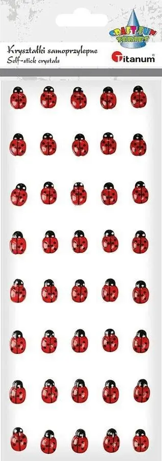 Set ngjitëse Titan Ladybirds, 9 x 14 mm, 50 copë