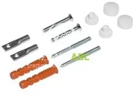 Set montimi muri Cersanit Wall Mounting Kit for Compact, për tualet kompakt, metalik