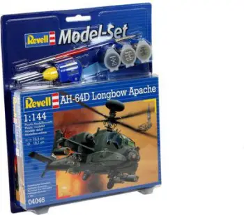 Set modelimi plastik Revell 64046 AH-64D Longbow Apache, shkalla 1:144, për ngjyrosje, shumëngjyrësh