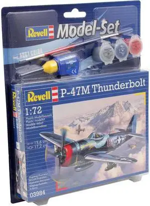 Set modeli avion Revell P-47M Thunderbolt, 1:72, plastik, shumëngjyrësh