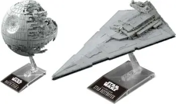 Set model plastike Revell Bandai 01207 Star Wars Death Star II dhe Star Destroyer, shkallë 1:2700000 dhe 1:14500, shumëngjyrësh