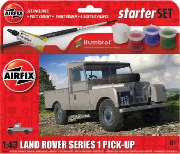 Set modeli Airfix Land Rover Series 1, starter set, lodër maket