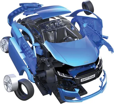 Set modelimi Airfix Quickbuild Audi TT Coupe, plastik i lyer, snap together, blu - 3
