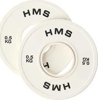 Disqe olimpike HMS CBRS05, 2x0.5kg, çelik me gomë, të bardha
