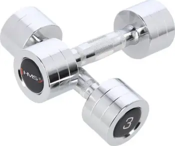 Hantela çeliku HMS CHD03, set 2 copë, 1 10kg, krom