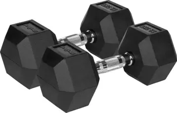 Hantela Rebel Active HEX, set 2x12.5kg, hekur me veshje gome, e zezë