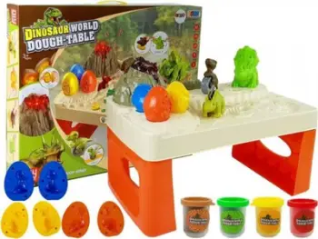 Set modelues Leantoys Play-Dough Dinosaurs, me tavolinë, shumëngjyrësh