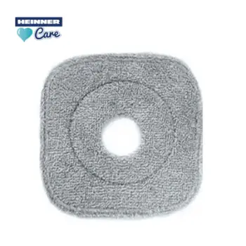 Set mop rrotullues Heinner Care 360 Mega Clean, kova 2.6L, 2 rimbushje mikrofiber, gri
