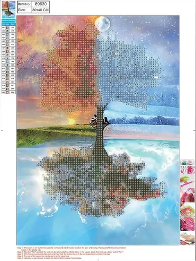 Set mozaik diamanti Centrum Seasons 5D, 30x40cm, shumëngjyrësh - 1