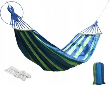 Hamaku GEKO dyvendësh, 190x150cm, 200kg, blu jeshil me vija