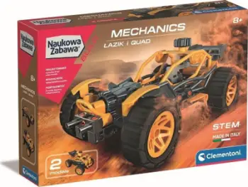 Set ndërtimi Clementoni Science Play Mechanics Laboratory Rover and Quad 50796, mbi 130 pjesë, lodër edukative, shumëngjyrësh