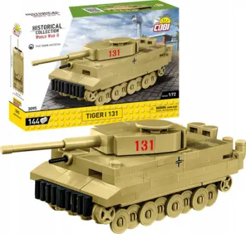 Set ndërtimi Cobi Historical Collection WWII Tiger I 131, 1:72, 144 pjesë, shumëngjyrësh