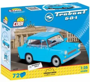 Set ndërtimi Cobi Youngtimer Trabant 601 24539, shkalla 1:35, blu e çelët