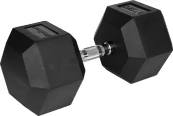 Hantelë Rebel Active Hex, 37.5 kg, prej gize me veshje gome, e zezë