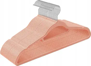 Varëse rrobash LEOBERT Pink Velvet, set 20 copë, 43x7x33 cm, rozë
