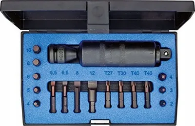 Set nxjerrës vidhash Gedore 6654600, 1/2", 18 pjesë - 1