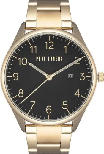 Set orësh çifti Paul Lorens, kuarc, çelik inox, argjendtë