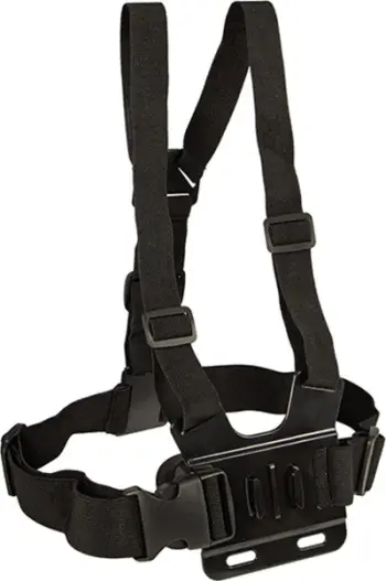 Harness gjoksi për kamera aksioni Gopro4u Action1000 78-595, rripa të rregullueshëm, najlon, i zi