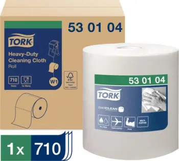 Lecka industriale Tork Multi-purpose, 1-shtresë, për papastërti të rënda, e bardhë