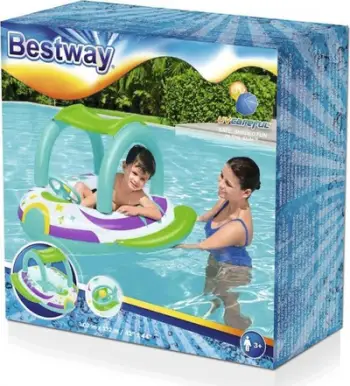 Varkë fryrëse Bestway Space Splash, me tendë UV, 1.07 x 1.12 m, shumëngjyrëshe