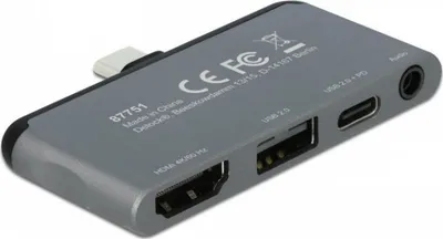 Docking station DeLOCK Mini 87751, USB C, HDMI 4K 60Hz, gri - 3