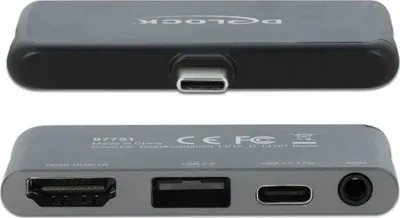 Docking station DeLOCK Mini 87751, USB C, HDMI 4K 60Hz, gri - 4
