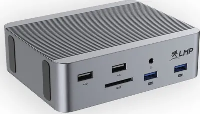 Docking station LMP SuperDock 2, 15 porta, USB4 Thunderbolt 40Gb/s, gri - 1