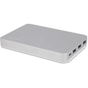 Docking station LMP DuoDock USB C, 9 porta, SSD M.2 NVMe, e bardhë