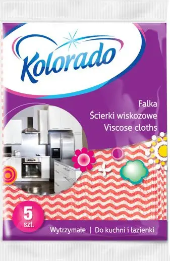 Lecka pastrimi Kolorado Viscose Cloths Falka, viskozë, set 5 copë, shumëngjyrëshe